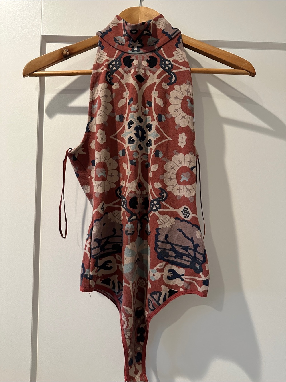 Free People Intimately Tucker Printed Bodysuit - Mauve